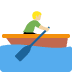 🚣🏼‍♂️ man rowing boat: medium-light skin tone display on Twitter